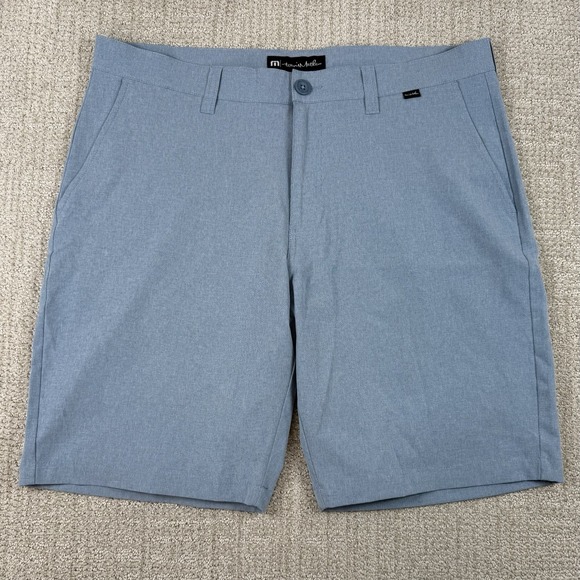 Travis Matthew Men's 35 Blue 10" Performance Golf Shorts - Picture 2 of 4